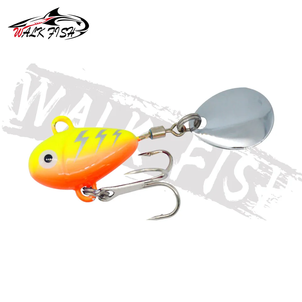 WALK FISH 1 Uds nuevo Metal Mini VIB con cuchara señuelo de pesca 10g 2,1 cm aparejos de pesca Pin Crankbait vibración Spinner cebo que se hunde - imagen 5