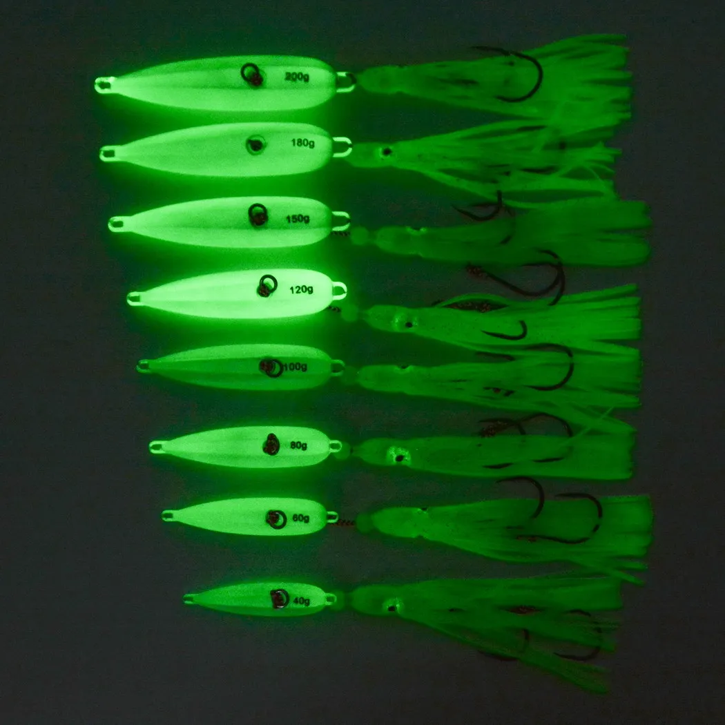 200G 100G luminoso Inchiku plomo Jig señuelo de Pesca Swimbait Wobbler Pike cuchara carpa Spinner equipo de mar Pesca cebo Artificial - imagen 4