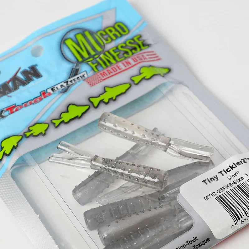 Zman Tiny Ticklerz, un pequeño insecto de varias patas importado de los Estados Unidos, es un cebo blando para que el Ned flote y muerda. - imagen 5