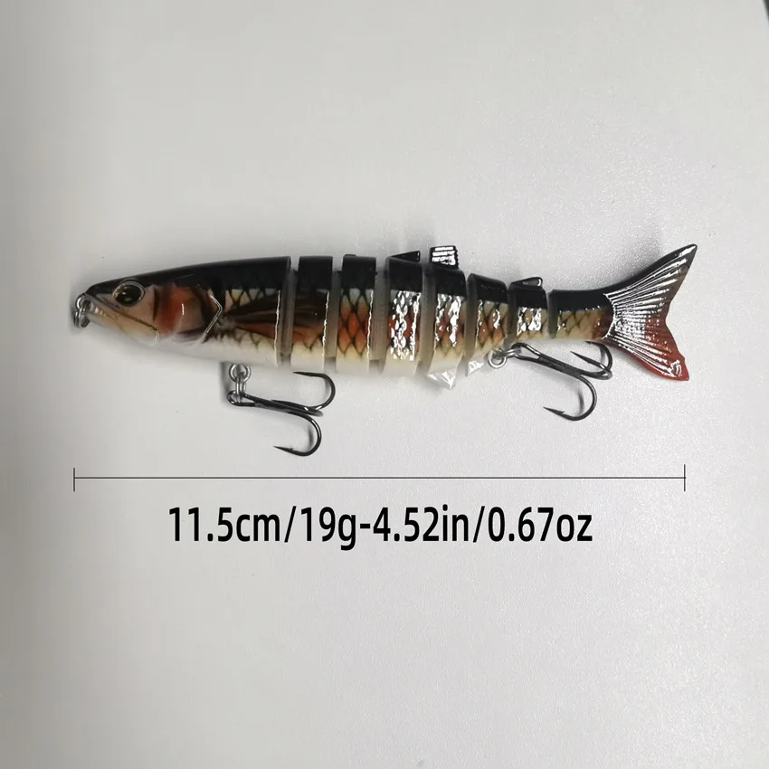 Juego de Señuelos de pesca Wobblers, pececillo biónico articulado, cebo duro Artificial, aparejos de pesca, Swimbait, Kit de señuelos con caja, 3 uds. - imagen 3
