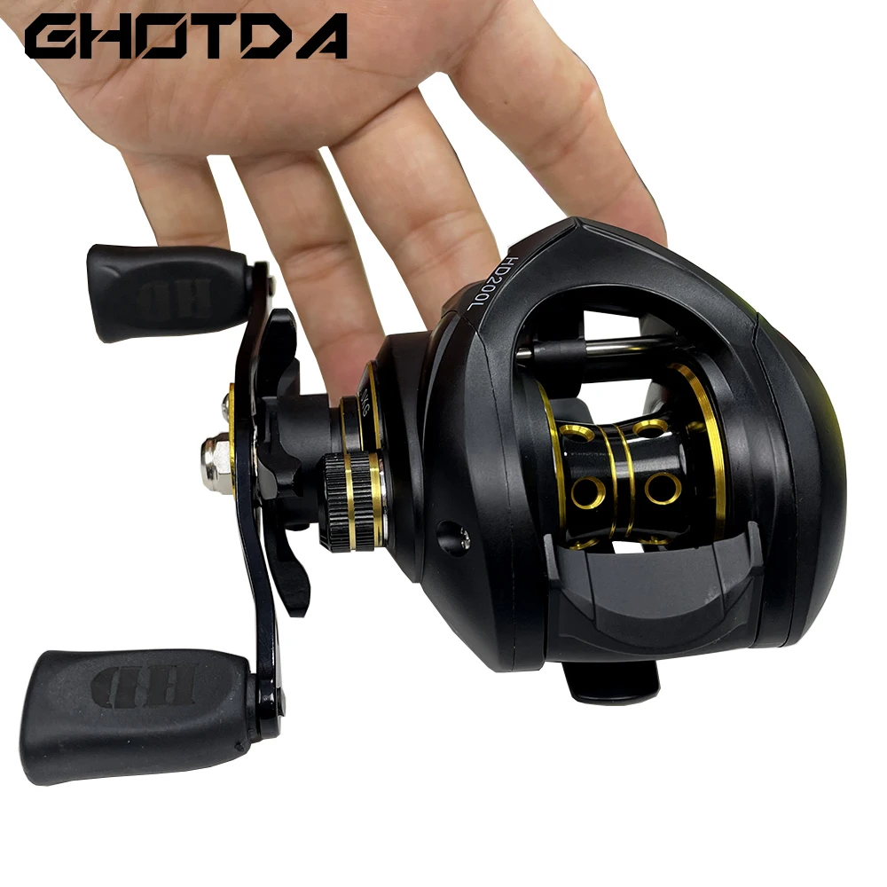 Ghotda-sistema de frenado magnético, carrete de pesca ultraligero, 8kg de potencia de arrastre, mango izquierdo/Derecho, carrete de Baitcasting - imagen 2
