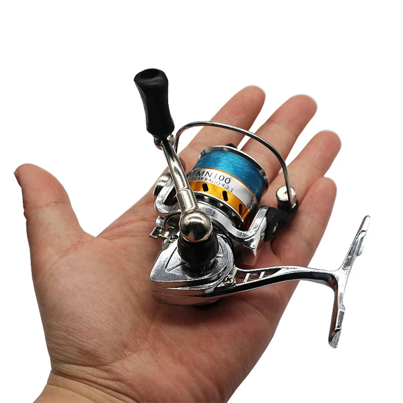 Carrete de pesca Micro serie MN100, relación 4,3: 1, carrete giratorio ligero para hielo/jigging/señuelo estándar/pé pequeño opcional - imagen 3