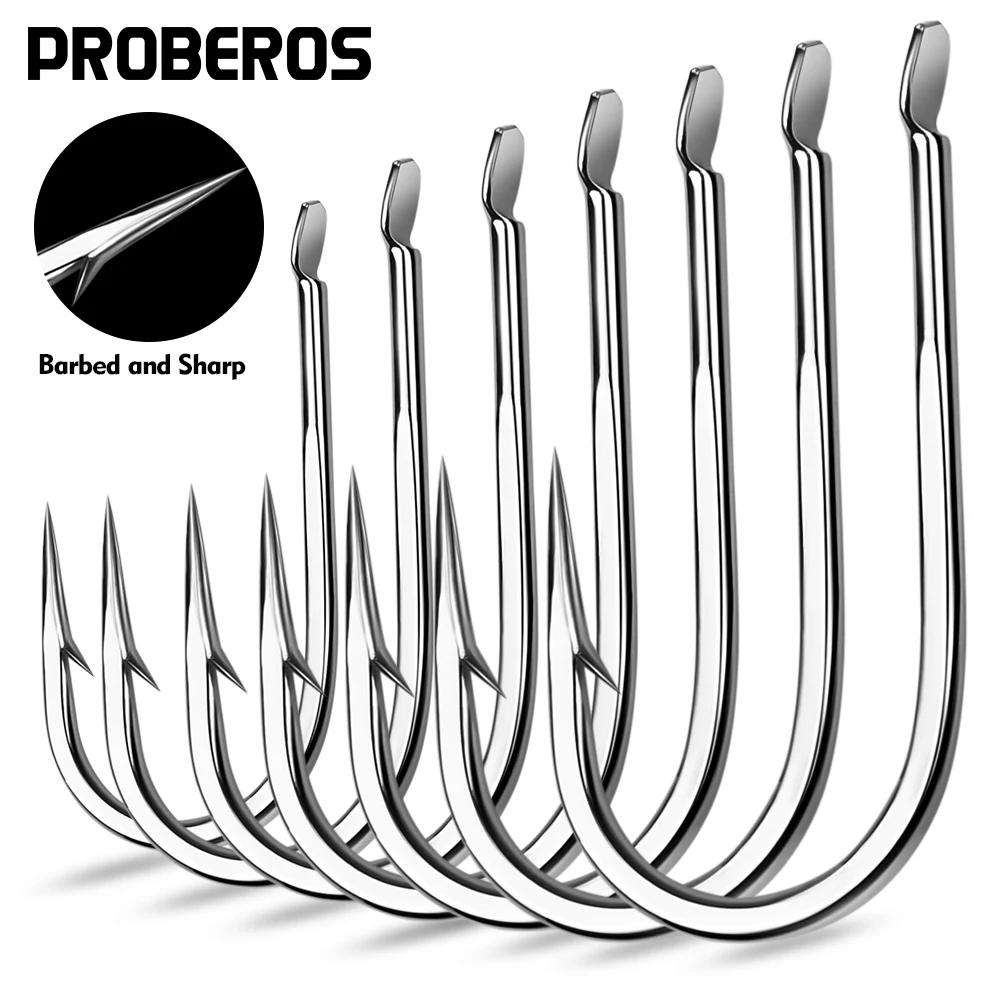 Anzuelos Proberos acero alto carbono púas – Ojo plano carpa cruciana