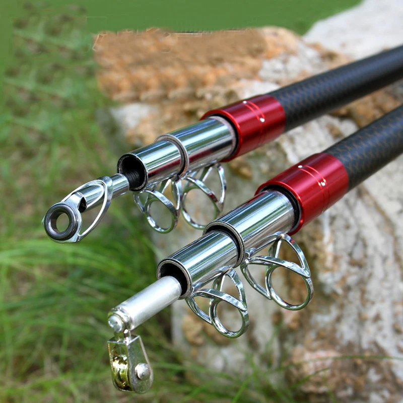 Caña de pescar telescópica de carbono para barco de mar, equipo de pesca superduro de larga distancia, 2,1-4,5 M, 10kg, 2023 - imagen 3