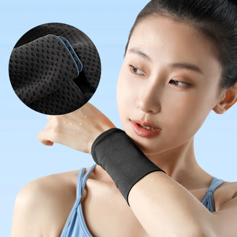 Protector de muñeca para deportes al aire libre, protector de muñeca absorbente de sudor para correr, Color sólido, refrescante, baloncesto, transpirable, protector de muñeca de secado rápido - imagen 5