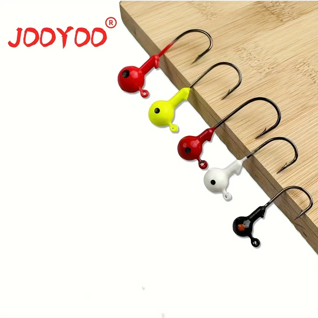 Juego de anzuelos de pesca con cabeza de anzuelo de colores mezclados, anzuelos de plomo de hierro para cebo blando, anzuelos de pesca de púas universales para trucha, 5 uds.