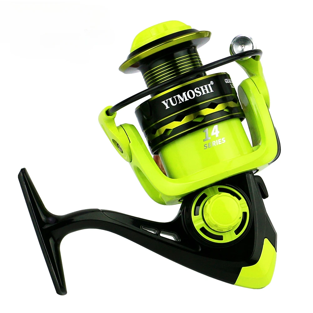 Carrete suave para Pesca con señuelo, carrete giratorio con relación 5,2: 1, mango antideslizante, serie OE2000-OE7000 de agua salada para Lucio, trucha, Pesca - imagen 5