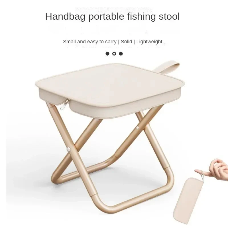 Silla plegable portátil multifuncional para picnic al aire libre, taburete de pesca ultraligero, taburete de viaje, accesorios de pesca - imagen 3