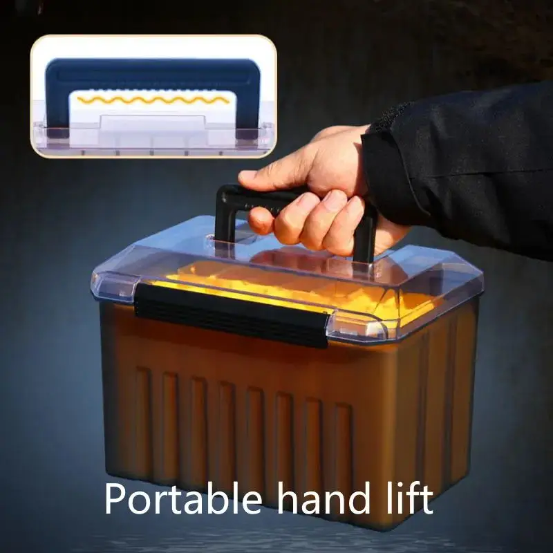 WEIHE XD-71A caja de camarones de madera portátil caja de cebo de calamar material ABS + PP resistente al desgaste - imagen 2