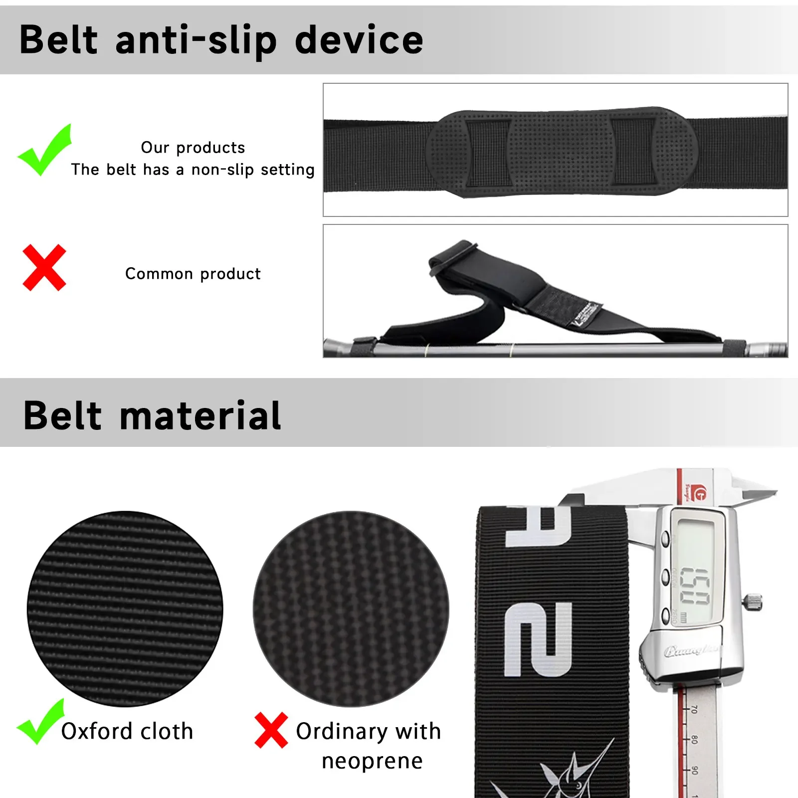 SANLIKE-red de aterrizaje de pesca telescópico, caña de fibra de carbono, mango portátil, accesorios para aparejos de pesca, 5/6m - imagen 3