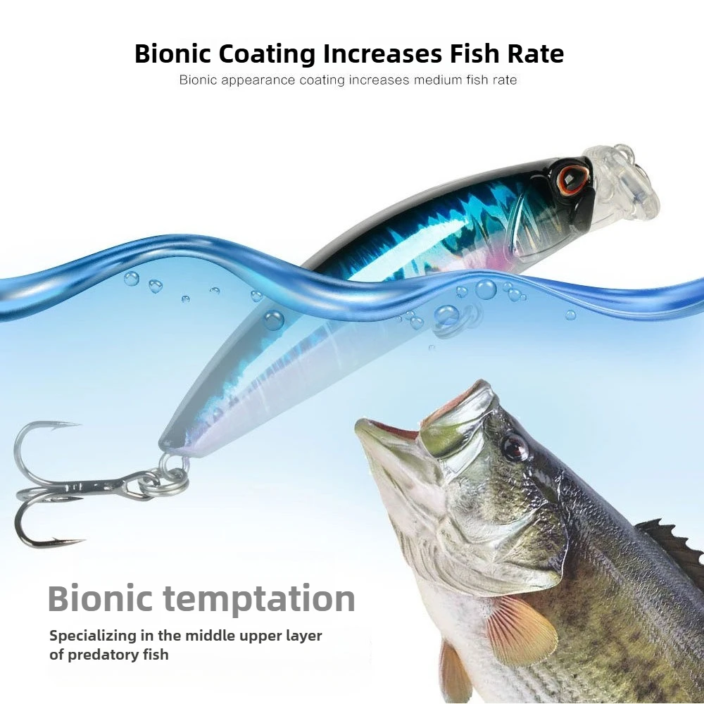 Señuelos de pesca Minnow Wobblers para lubina, perca, Lucio, trucha, señuelo y cebo duro, Jerkbait para aparejos de pesca de perca, cebo Duo Terrif Dc7 - imagen 3