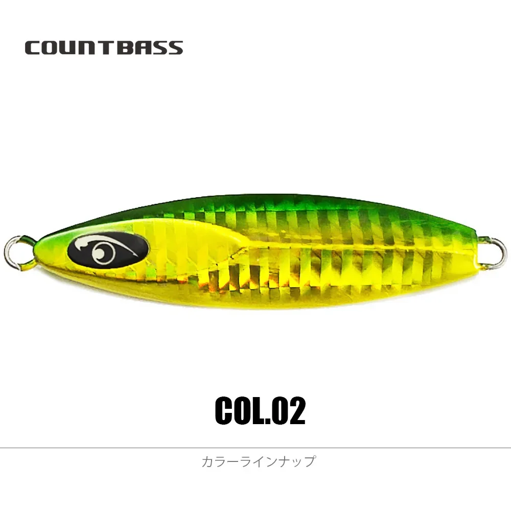 Countbass-Señuelos de Pesca lenta con ojos luminosos, plantilla de Metal, juego de lubina, 40g, 1,4 oz