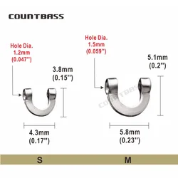 Countbass horquillas plegadas de latón y níquel para spinnerbait