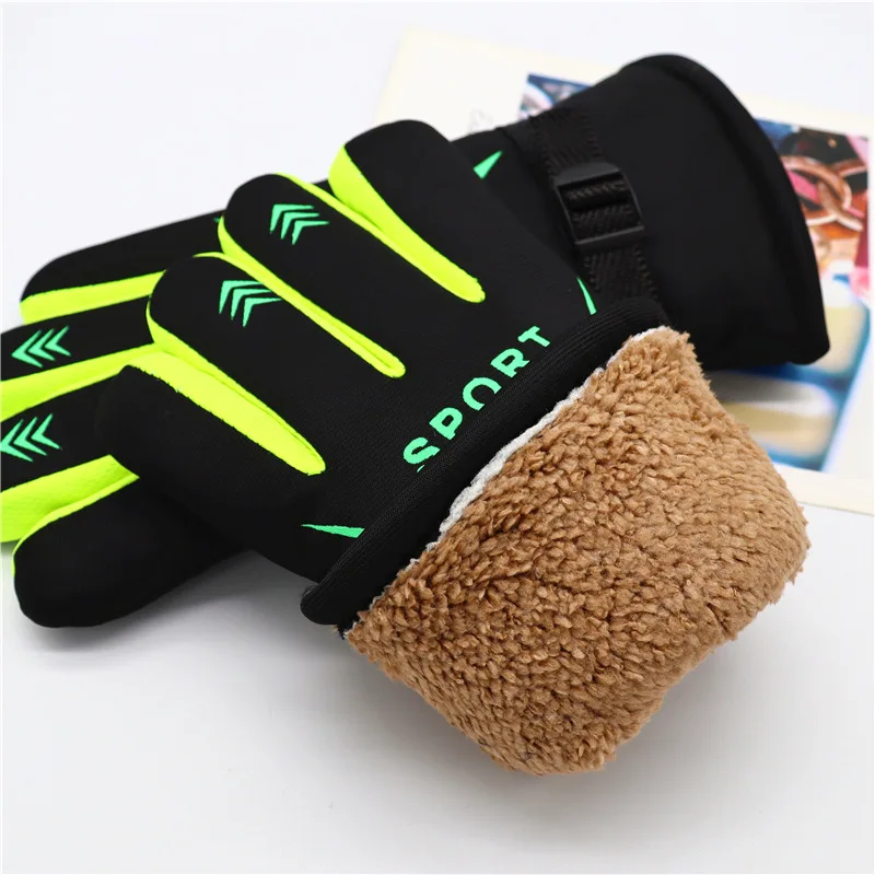 Guantes deportivos al aire libre para hombre en invierno, ciclismo cálido y de felpa, guantes gruesos resistentes al viento y de pesca para evitar el frío - imagen 5