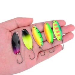 Cucharillas metálicas para trucha – Giratorias coloridas tiro lejano