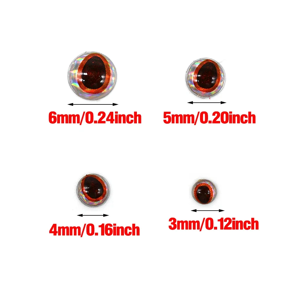 MNFT-señuelo de pesca holográfico 3D, mezcla de 183 Uds., 3mm, 4mm, 5mm, 6mm, atado de moscas, fabricación de cebos - imagen 4