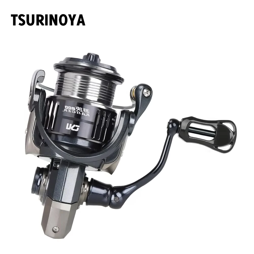 TSURINOYA Ultra ligero 155g cebo Finesse carrete giratorio RANGER 800 2000 rueda de agua dulce de agua salada de carbono suave de fundición larga