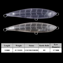 Chan's Lápiz Silencioso 150mm 42-60g – Señuelo Predador