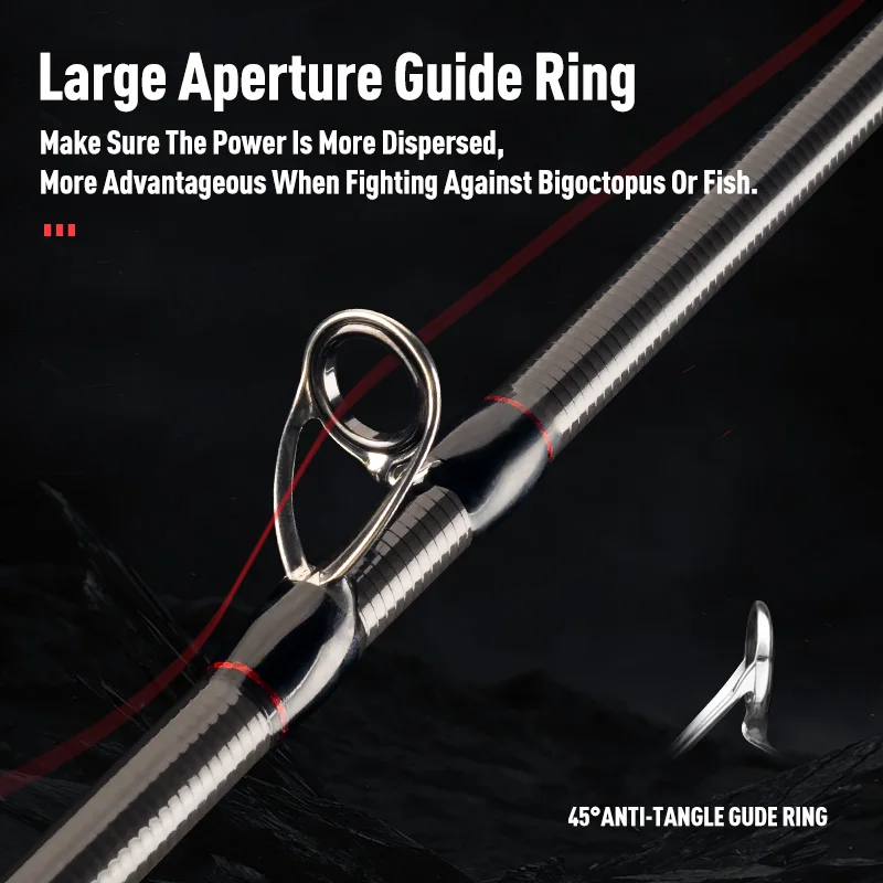 LEYDUN Rang's Tako leydun pulpo 170 cañas de pescar punta de Tianium sepia caña de pescar calamar barco pesca webfooted - imagen 4