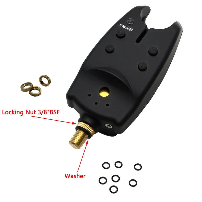 Accesorios de pesca de carpa de 4 piezas, alarma de mordida de palo de Banco inoxidable, Tuercas de bloqueo para cebo de pesca de carpa, zumbador de alarma, barras, aparejos - imagen 2