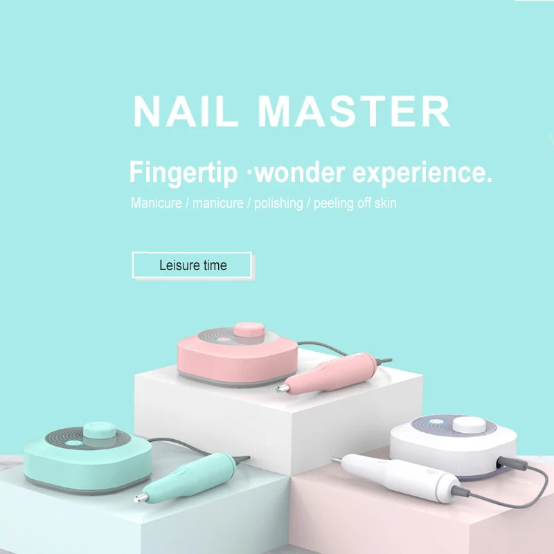 Máquina pulidora eléctrica inteligente para uñas, pulidora de uñas con velocidad ajustable, lima de uñas, juego de brocas para pedicura - imagen 3