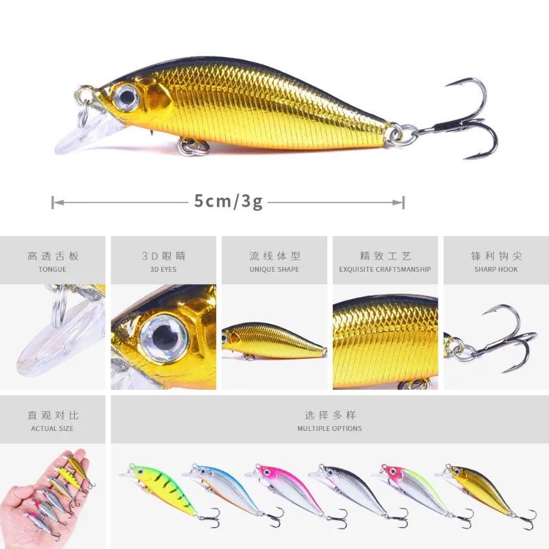 Mino Micro Material cebo Mini Milo, suspensión sumergida de tiro largo, cebo de pescado Luya, equipo de pesca superior fuerte y duradero - imagen 3