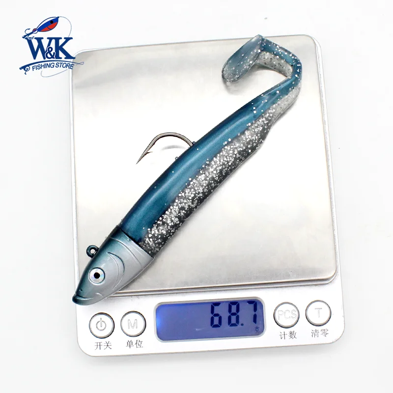 Kit de cola suave JIG de 15 cm, cabeza JIG de 55 g, Señuelos de pesca con señuelo suave de 4,5 pulgadas para pesca en barco, 5 0 anzuelos, tonno, mar profundo Sw - imagen 5