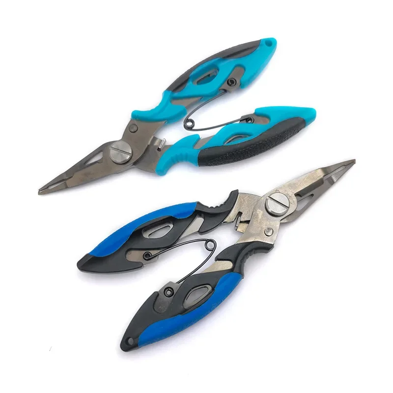 Alicates de pesca pequeños y ligeros de acero inoxidable, tijeras de pesca de mar, herramientas de gancho giratorio trenzado, alicates de pesca, cortadores de anillos divididos - imagen 4