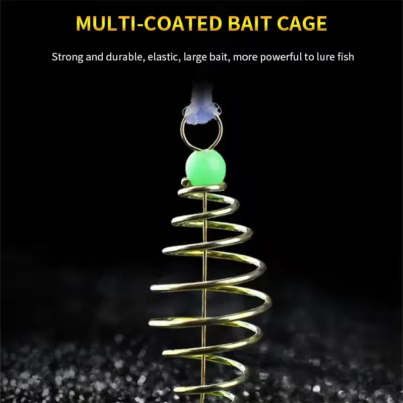 5 piezas 14 # Red de pesca que brilla en la oscuridad, malla grande resistente para peces grandes, pesca nocturna, accesorios de equipo de pesca con perlas - imagen 4