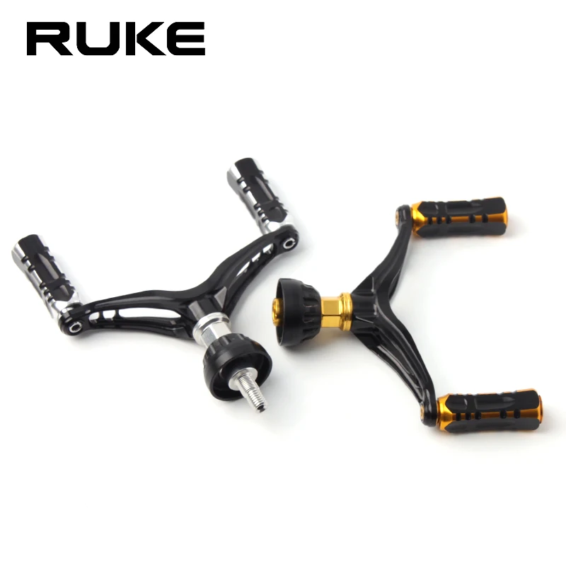 Ruke, 1 pieza, mango de carrete de pesca, aleación de aluminio, doble/una sola manija para 700-2000, modelo S/D, micro mango de carrete giratorio, accesorio DIY - imagen 2