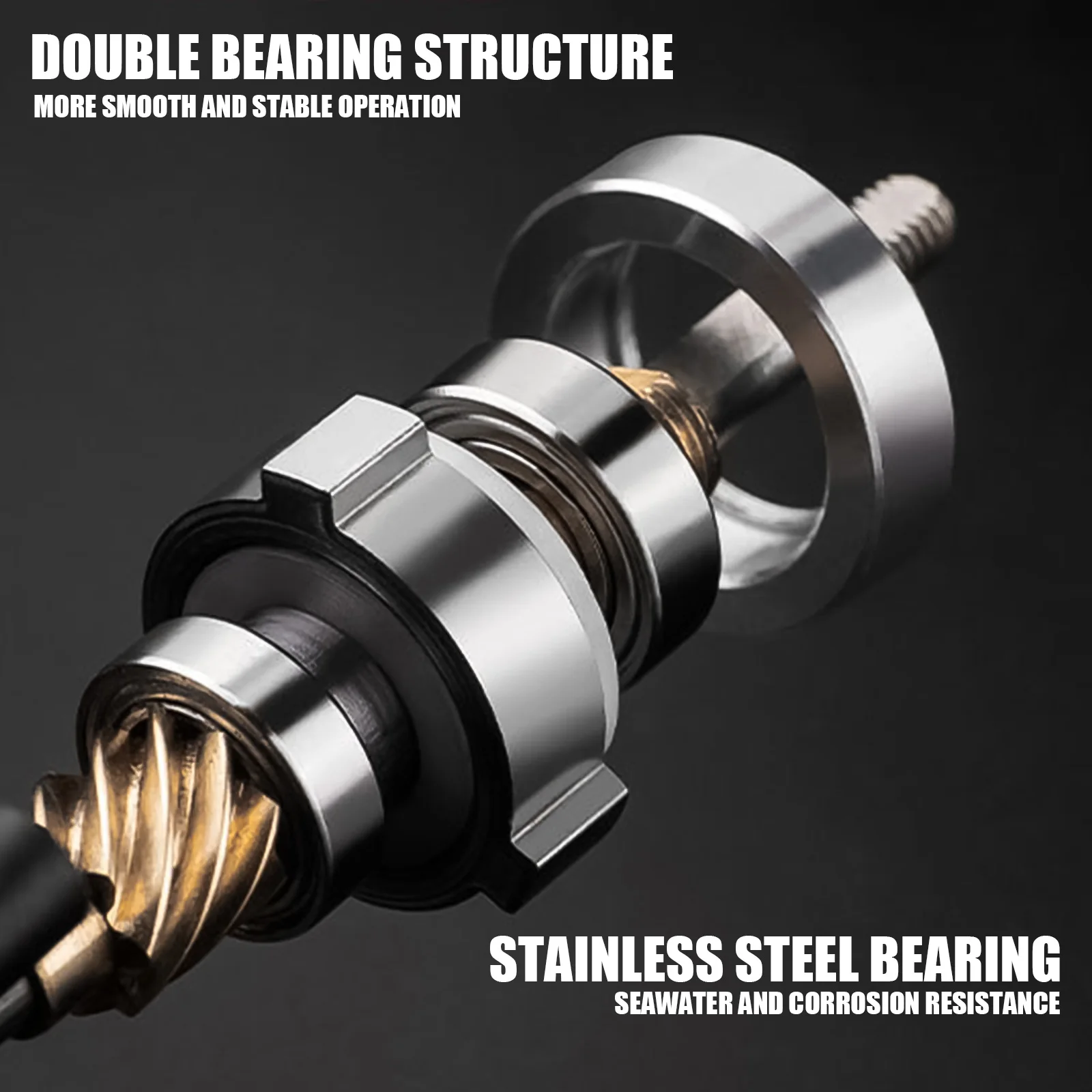 Carretes de pesca SAMOLLA, carretes giratorios 1000-7000 6 + 1BB 5,2: 1, arrastre máximo de 12KG, carrete poco profundo de tiro lejano, carretes a prueba de agua para agua salada - imagen 5