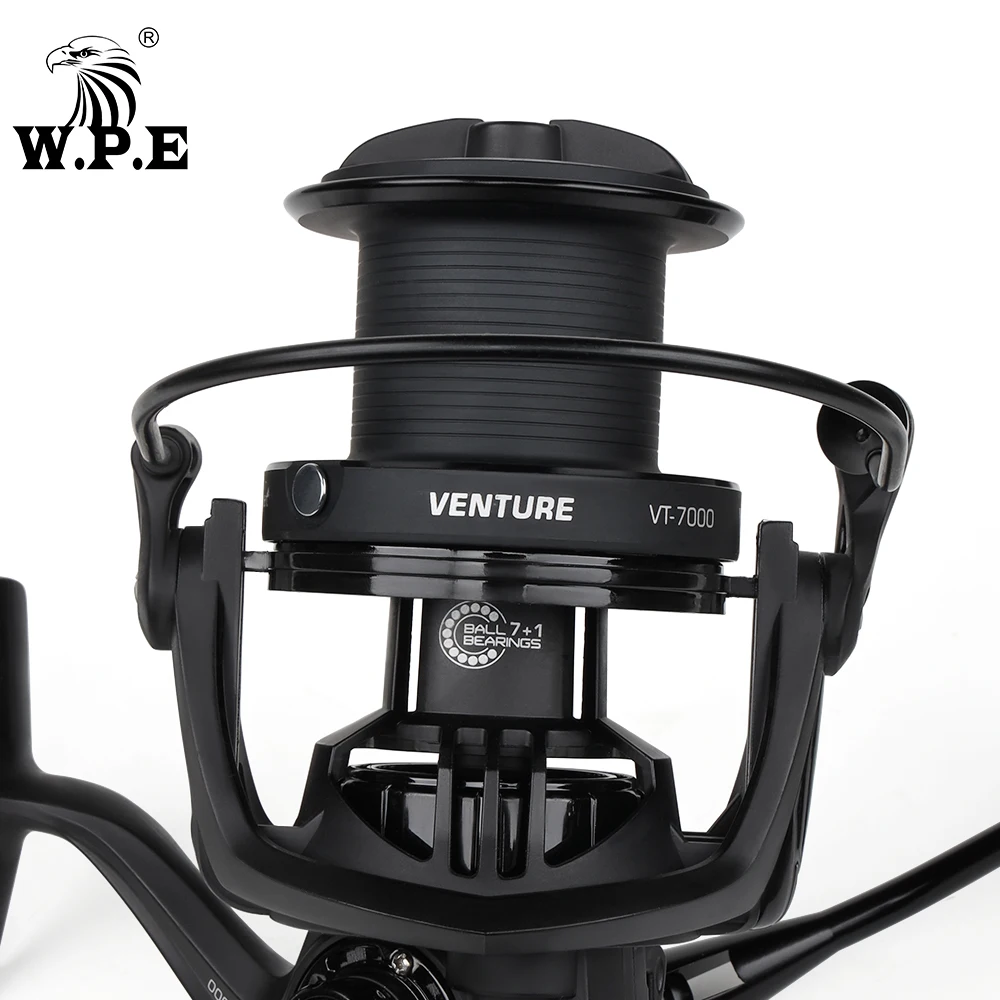 W.P.E VT-carrete de Pesca de carpa, accesorio giratorio de 5000/7000/8500/9000 + 1 7 rodamientos de bolas, alimentador de relación de engranaje 4,6: 1, aparejos de Pesca de carpa - imagen 5