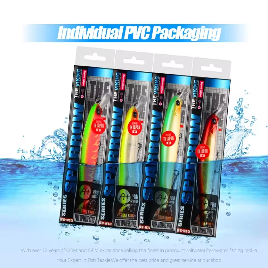Bearking M111 Señuelos de pesca de acción perfecta, 110 mm/15 g, 11 cm 15 g Buceo 1,5 m Sp Minnow 12 colores coloridos diferentes - imagen 4