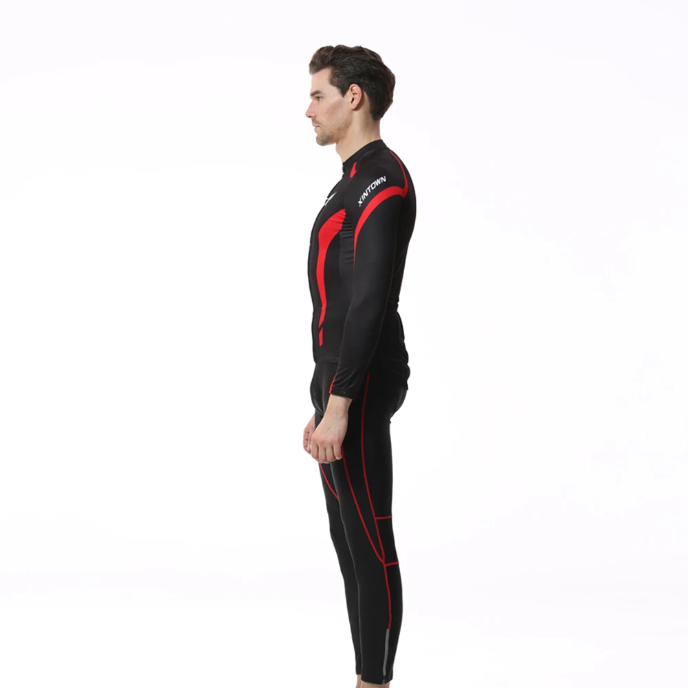Maillot de ciclismo de manga larga transpirable con pantalón