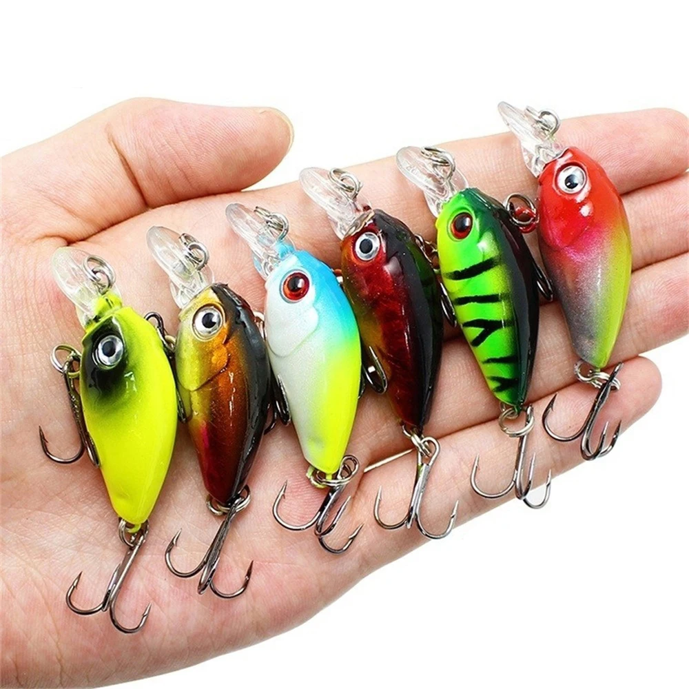 1PC Mini señuelo de pesca Crankbait cebo duro Artificial Minnow Swimbait trucha lubina señuelo de pesca de carpa