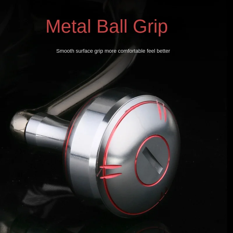 Carrete de pesca DEUKIO, brazo basculante de repuesto, aleación de aluminio, superficie lisa, mango de carrete de pesca, agarre de bola para accesorios de pesca - imagen 3