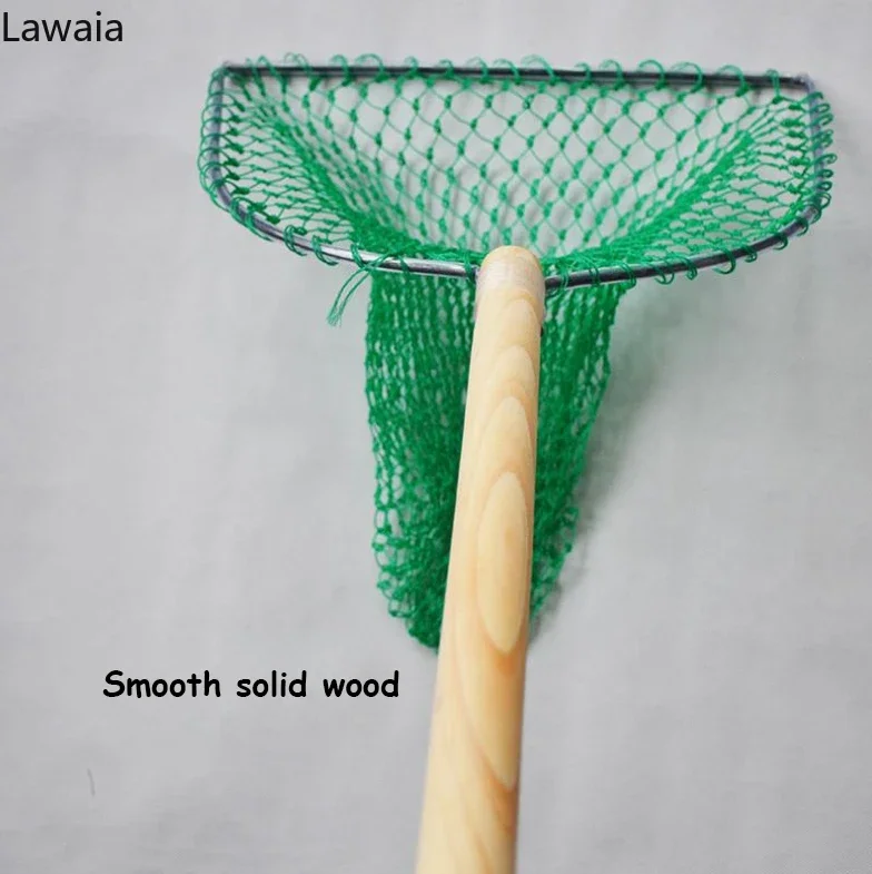 Lawaia Red de aterrizaje de pesca, herramienta de pesca con mosca de nailon, cabeza de red de acero inoxidable, multihilo, 30cm - imagen 3