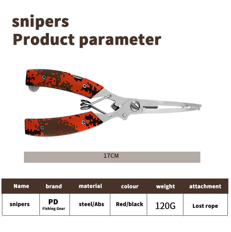 Snipers Gear Gear una herramienta de pesca duradera y elegante con un peso de 120 g y un accesorio de cuerda perdido