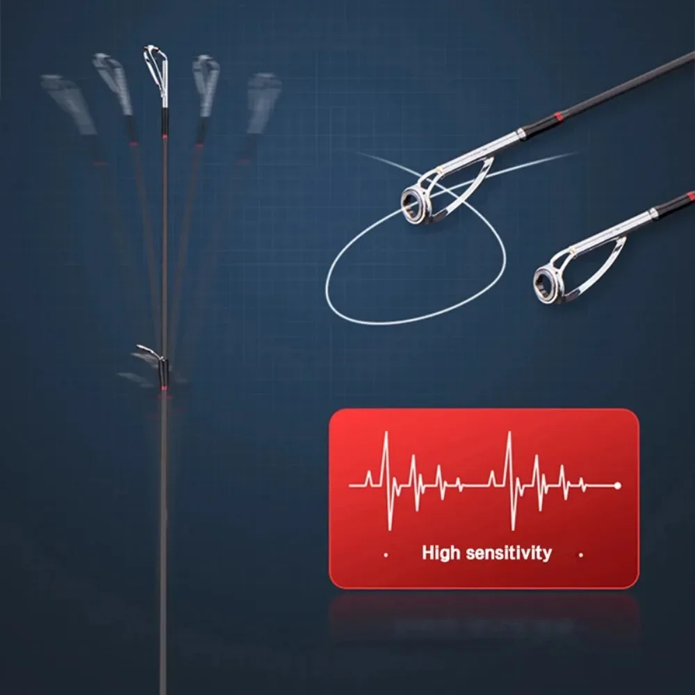 Ourbest-caña de pescar con señuelo, 1,68/1,8/2,1/2,4 M, 30T, caña giratoria de fundición de carbono, cebo de 1/2/3 puntas, 6-30g L/M/MH Power Baitcasting POLE - imagen 4