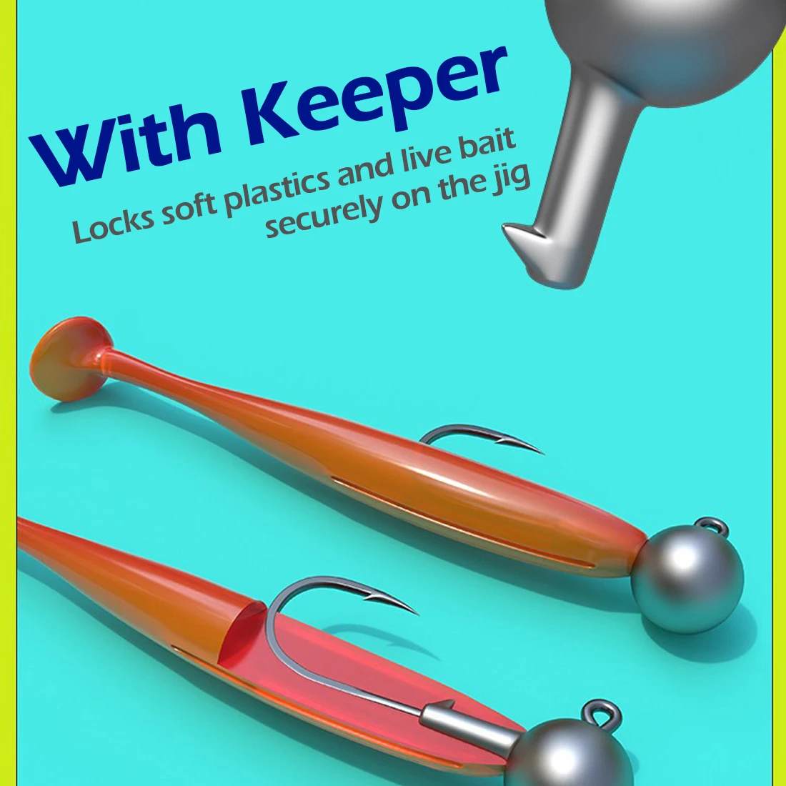 9KM 10 Uds anzuelo con cabeza de anzuelo de pesca 1g ~ 28g Rockfish de agua salada Ajing - imagen 5