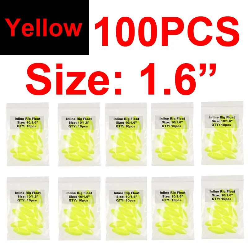 100pcs Yellow L