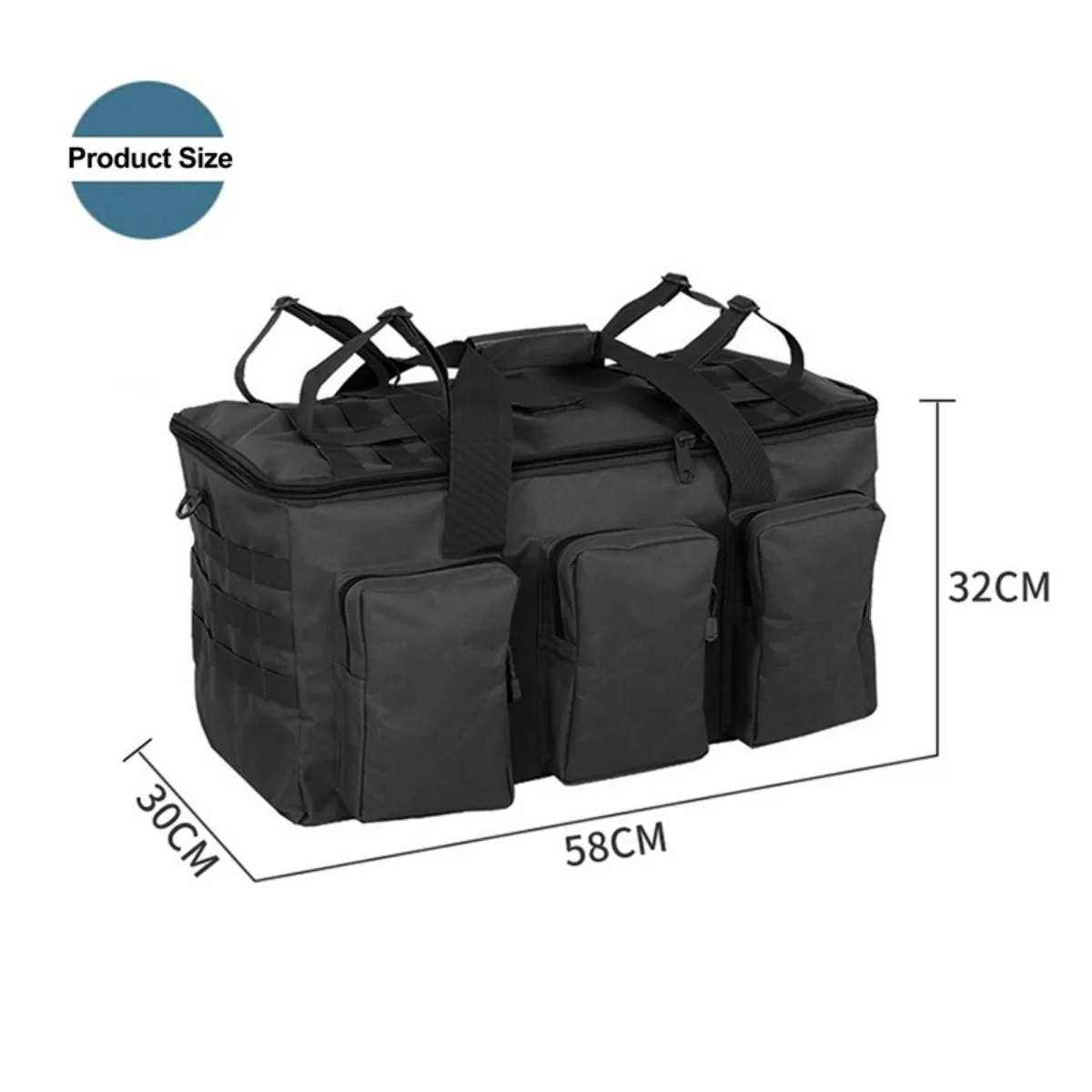 Bolsa militar para exteriores, mochila táctica, bolsa de Camping de gran capacidad, bolsa de equipaje militar para montañismo de nailon 600D para viajes de senderismo para hombre - imagen 5