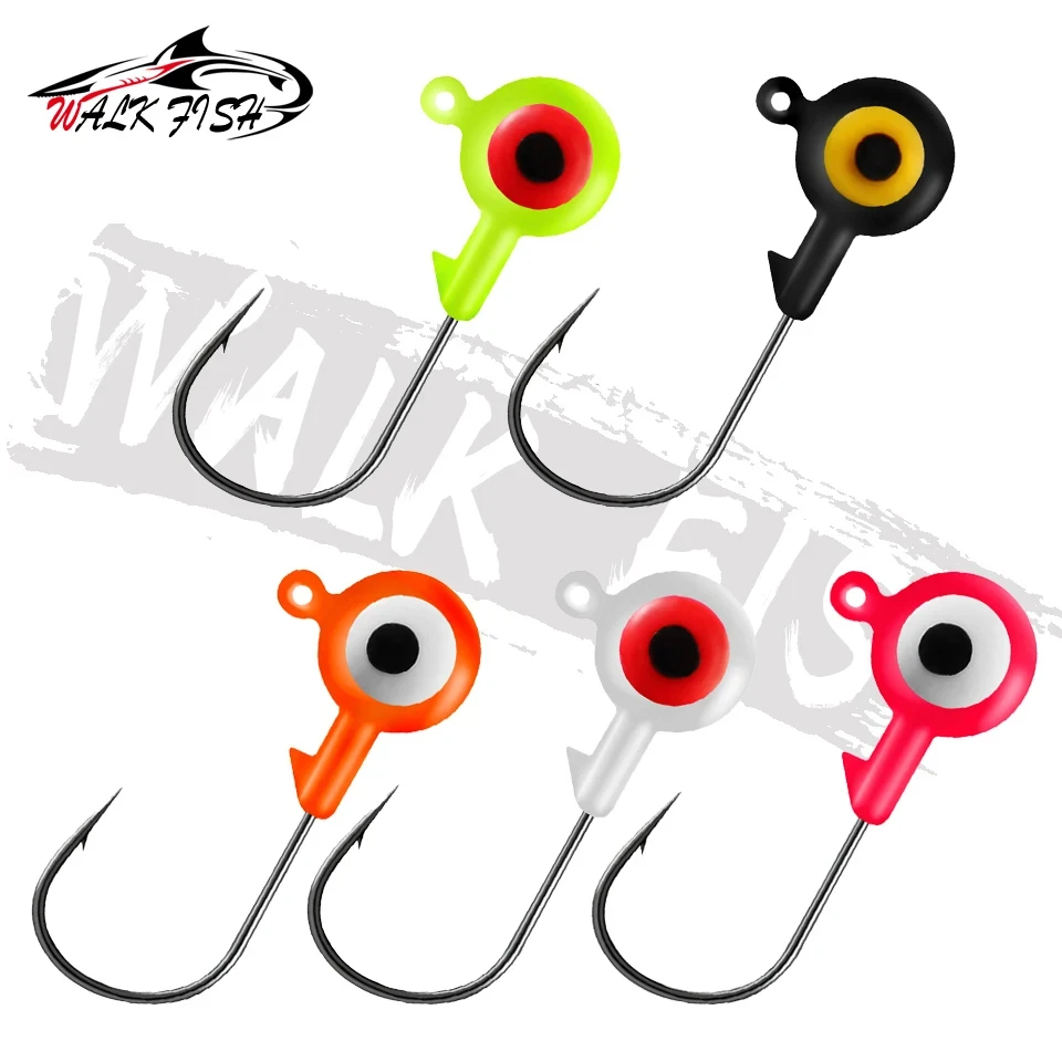 WALK FISH-anzuelo de pesca colorido para gusanos blandos, cebo artificial, aparejos de pesca, 1,75g, 3,5g, 5 unidades por lote - imagen 5