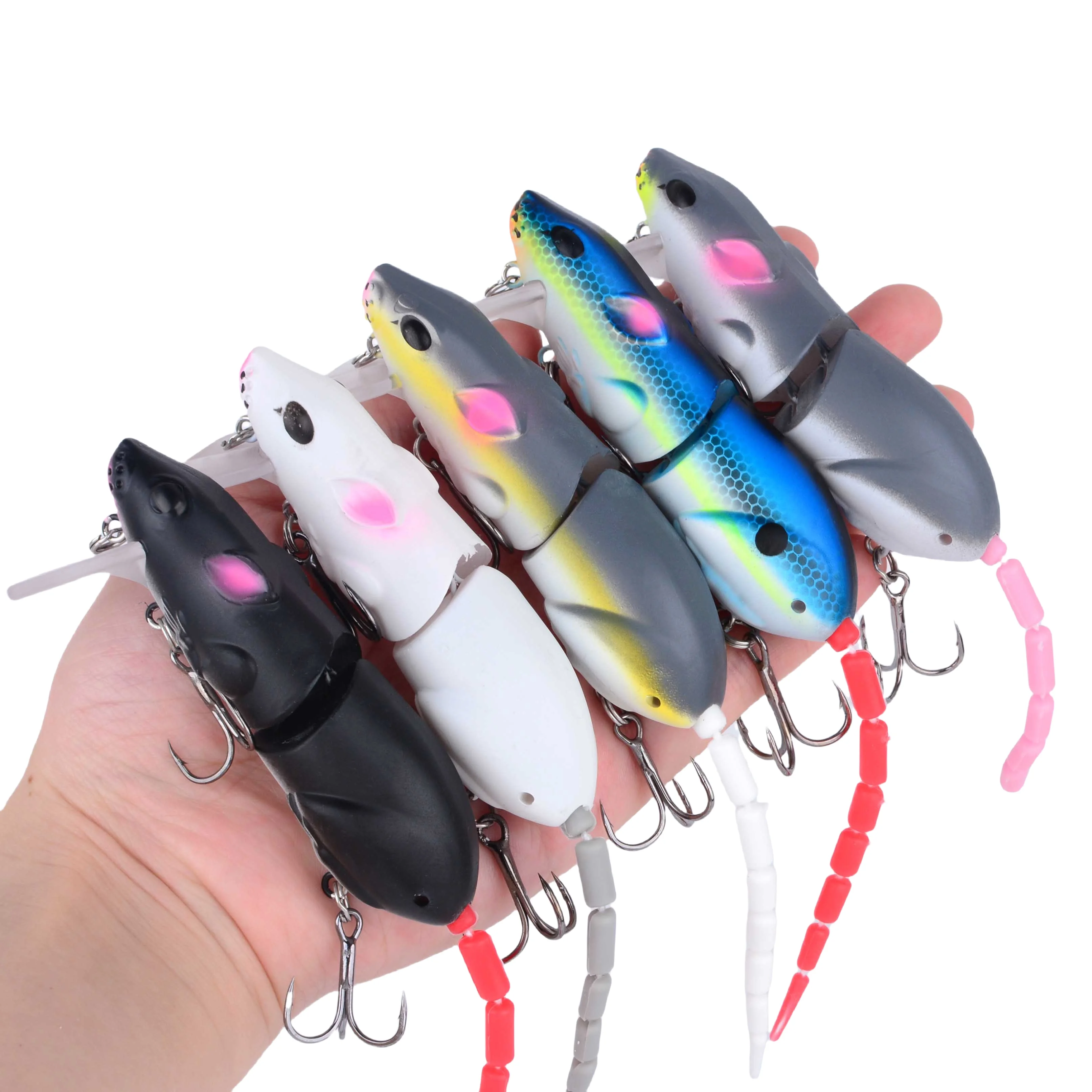 Señuelo de ratón de plástico Artificial, señuelo de pesca Swimbait rata, Lucio, lubina, pececillo, cebos flotantes, accesorios de aparejos de pesca, 1 ud. - imagen 4