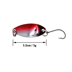 Spinner Microbless para trucha – Mini cuchara 3g 3,2cm agua dulce