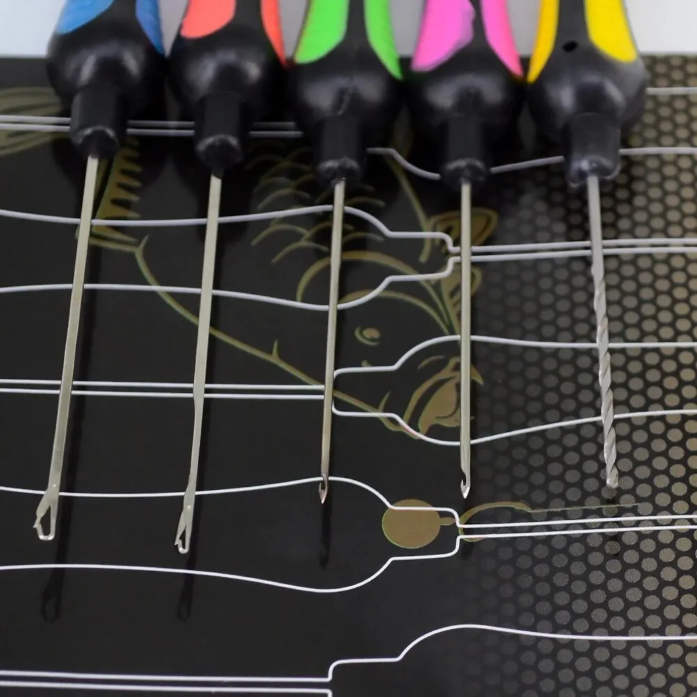 Hirisi-Juego de 5 piezas para cebo de pesca de carpa, aguja de empalme cerrada, herramientas de cebo de pesca, accesorios BT10 - imagen 3