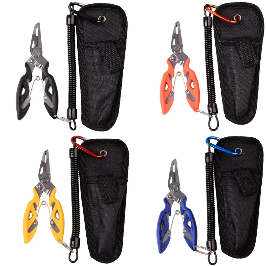 Alicates de Pesca cortador de línea de pescado tijeras Mini removedor de anzuelos herramientas multifunción nuevo pico negro mandíbula Ascesorios Pesca - imagen 3