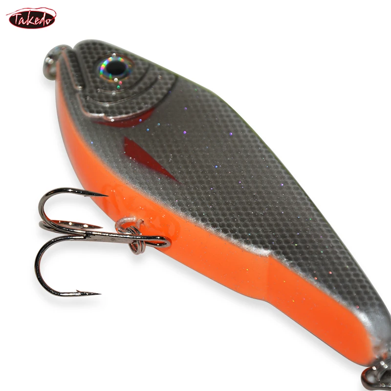 TAKEDO 12CM 51G Señuelos de pesca artificiales que se hunden Wobblers Pike Crankbait, sonajero VIB Jerk Bait - imagen 5