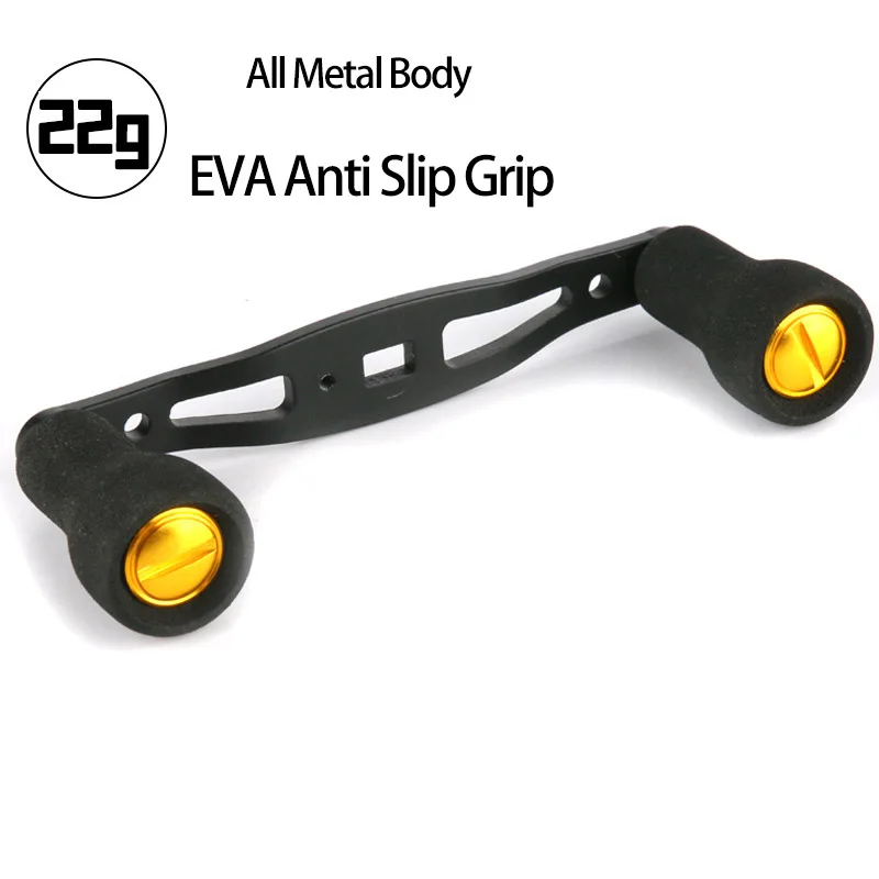 DEUKIO-mango de carrete de pesca Baitcasting de fibra de carbono, modificación de Metal, perillas EVA, balancín, peso ligero, reemplazo DIY - imagen 4