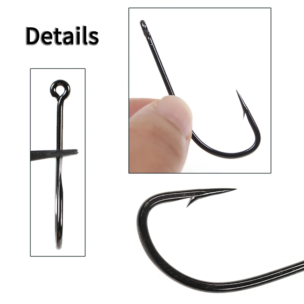 Elllv 20/50 Uds 2X fuerza en línea Stinger gancho pesca en agua salada Sabiki Rigs gran Streamer moscas atado gancho # 2 # 4 # 1/0 # 2/0 # 4/0 - imagen 4